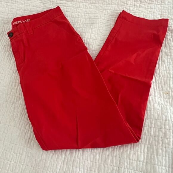 Khakis by Gap Straight Leg red orange skinny - Picture 2 of 11